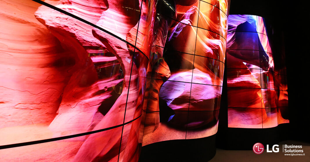 Serie 55EF5E, LG OLED Open Frame a curvatura regolabile