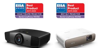 BenQ vince due EISA awards con i videoproiettori W2700 e W5700