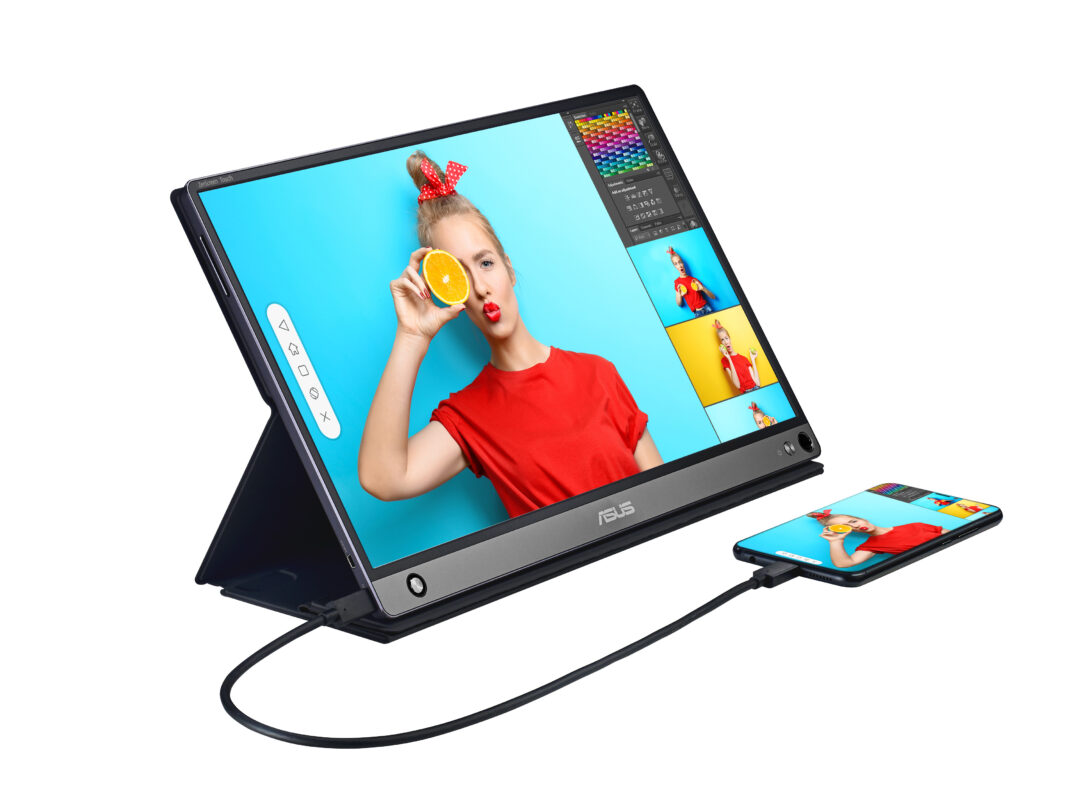 ZenScreen Touch MB16AMT_with phone-1