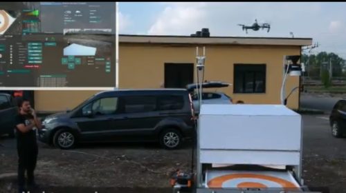 Presentato l’aeroporto mobile per droni volanti che garantirà la sicurezza della rete ferroviaria italiana