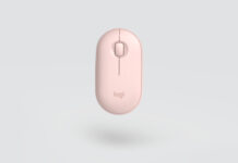 Mouse Wireless Logitech Pebble M350 disponibile nei colori rosa e bianco