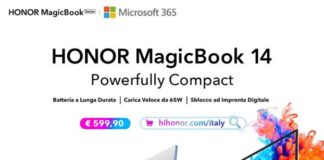HONOR MagicBook 14 disponibile in bundle con Honor MagicWatch 2