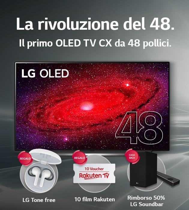 LG celebra l’arrivo sul mercato del nuovo TV OLED CX da 48’