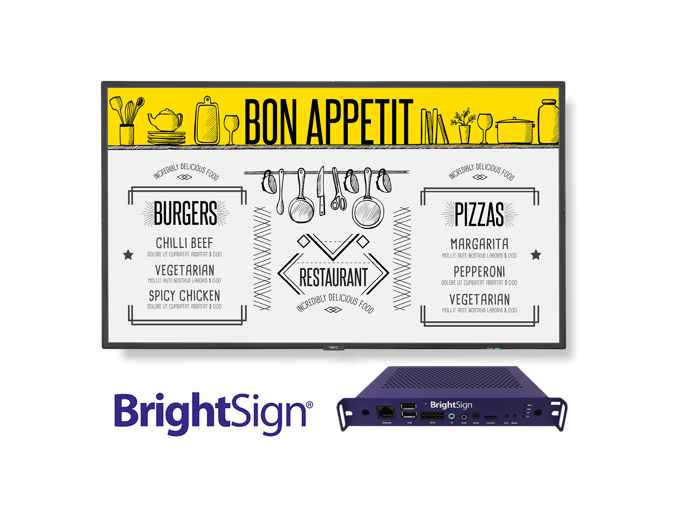 NEC Display Solutions e BrightSign insieme per offrire soluzioni integrate di digital signage