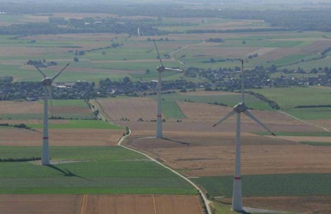 Estinnes wind farm in Belgium