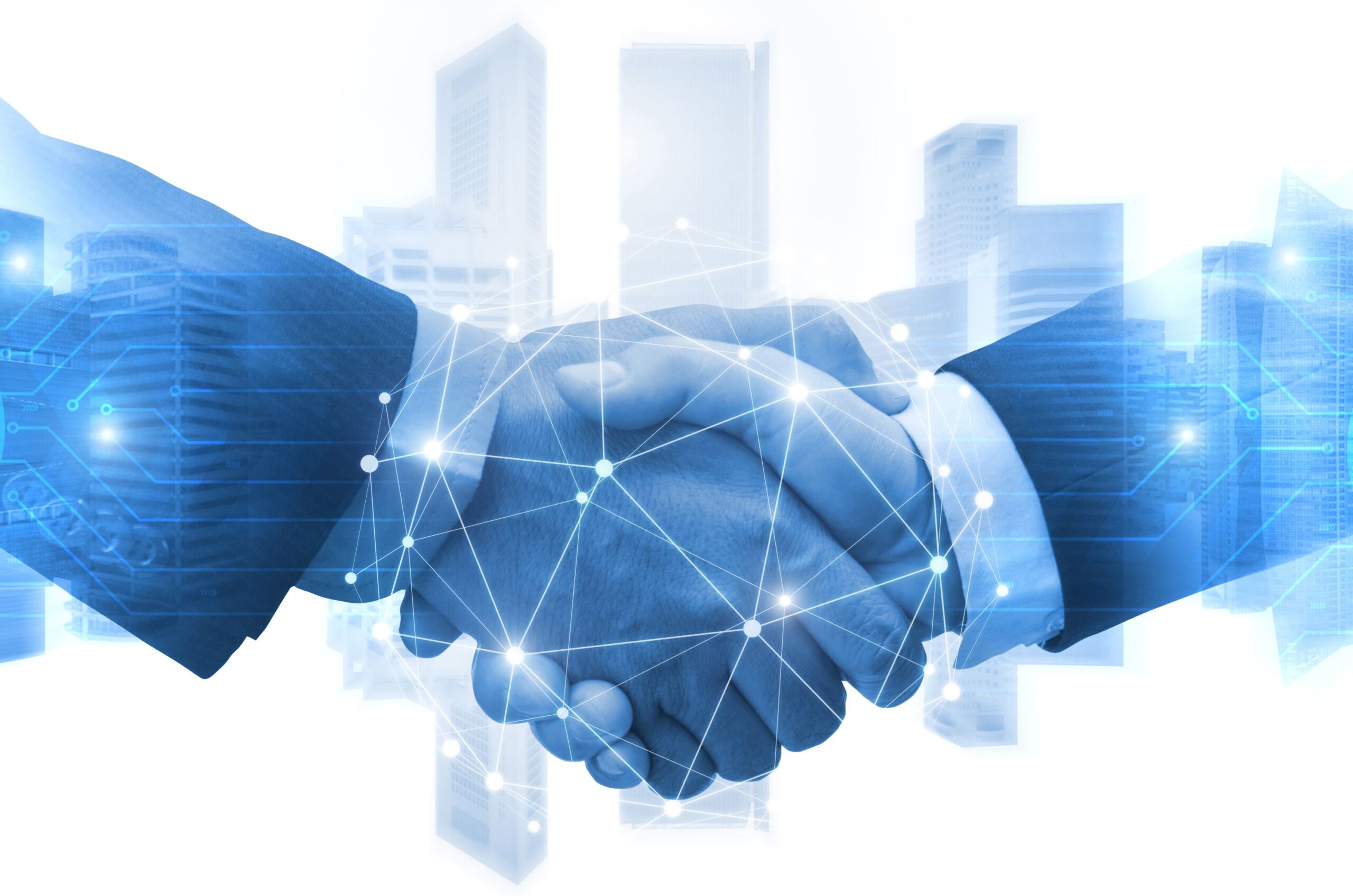 Partnership,-,Business,Man,Shaking,Hands,With,Effect,Digital,Network
