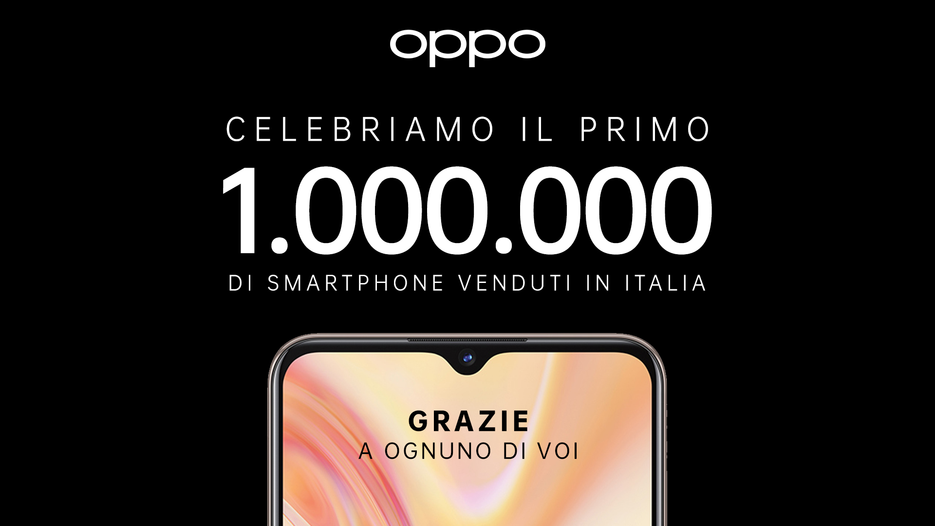 OPPO celebra 1 milione di smartphone venduti in Italia