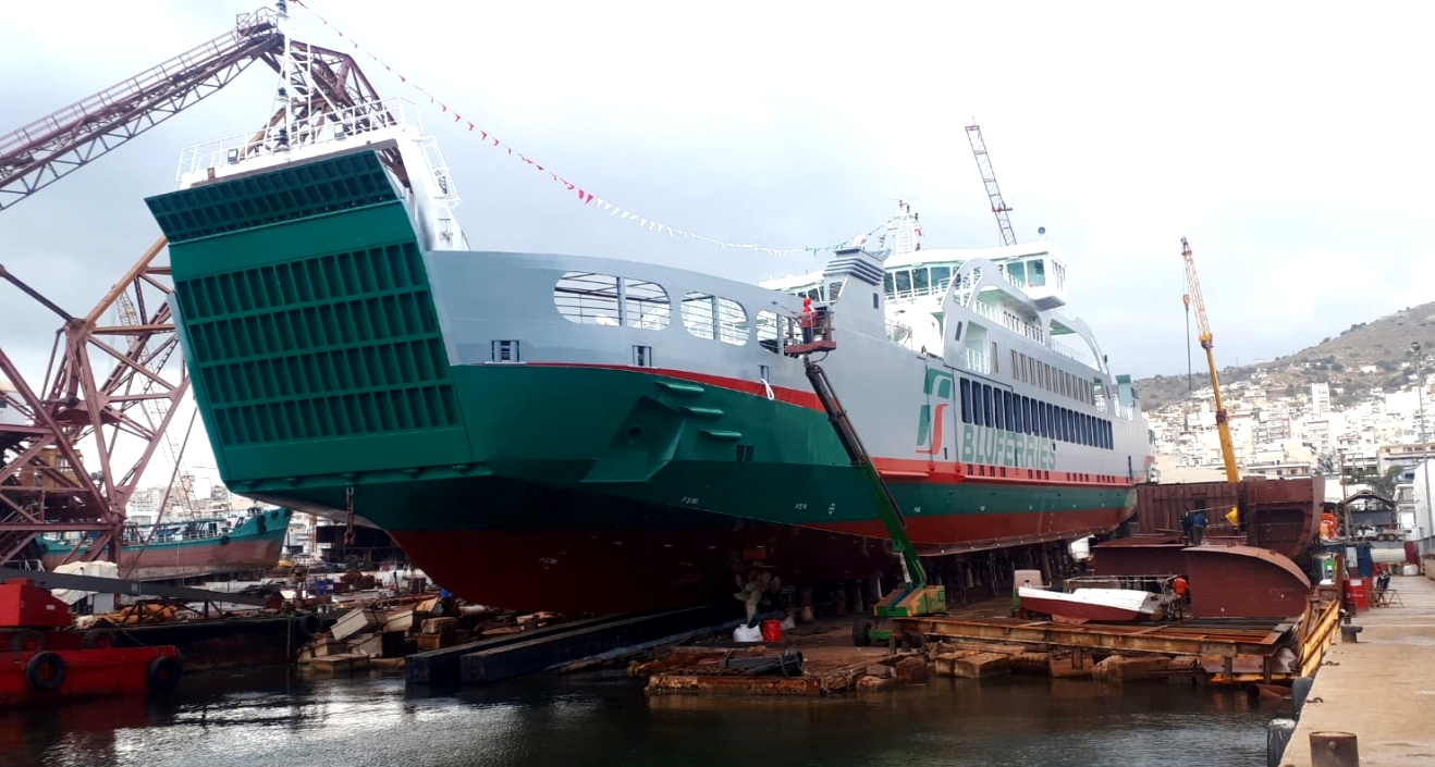 Varo tecnico della nuova nave di Bluferries Sikania