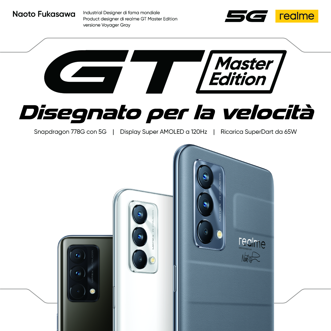 realme presenta i nuovi telefoni di design della serie GT e realme Book
