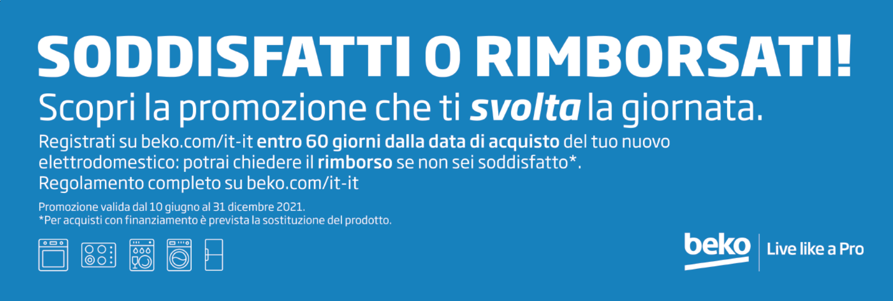 Promo “Soddisfatti o Rimborsati” di Beko: un successo grazie ai riscontri ottenuti dai clienti