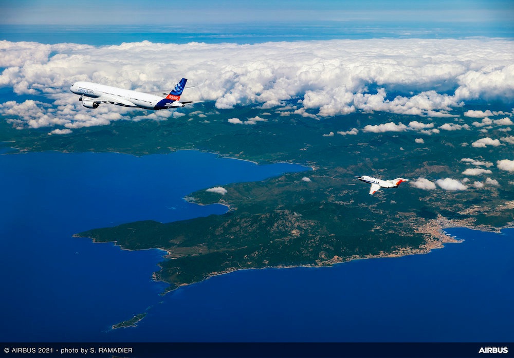 Primi risultati promettenti nello studio delle emissioni in volo di un aeromobile passeggeri che utilizza il 100% di carburanti sostenibili