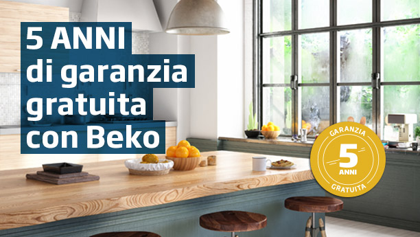 Beko anche nel 2022 riconferma la promozione relativa all’estensione di garanzia gratuita a 5 anni per gli elettrodomestici da incasso