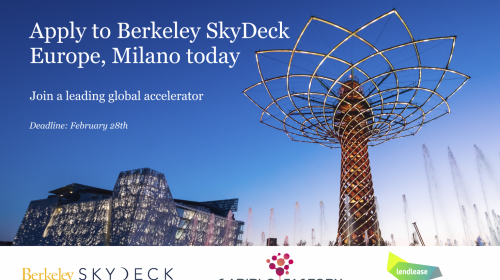 Al via la call per startup di SkyDeck Europe, Milano