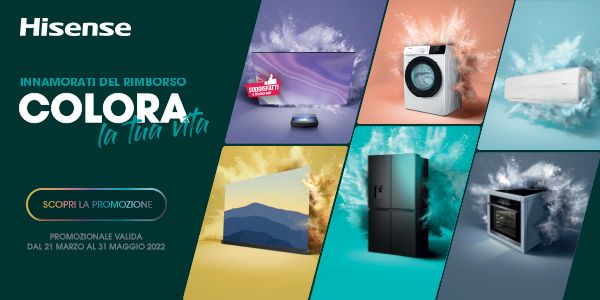Hisense dà il via a una nuova promozione cash back