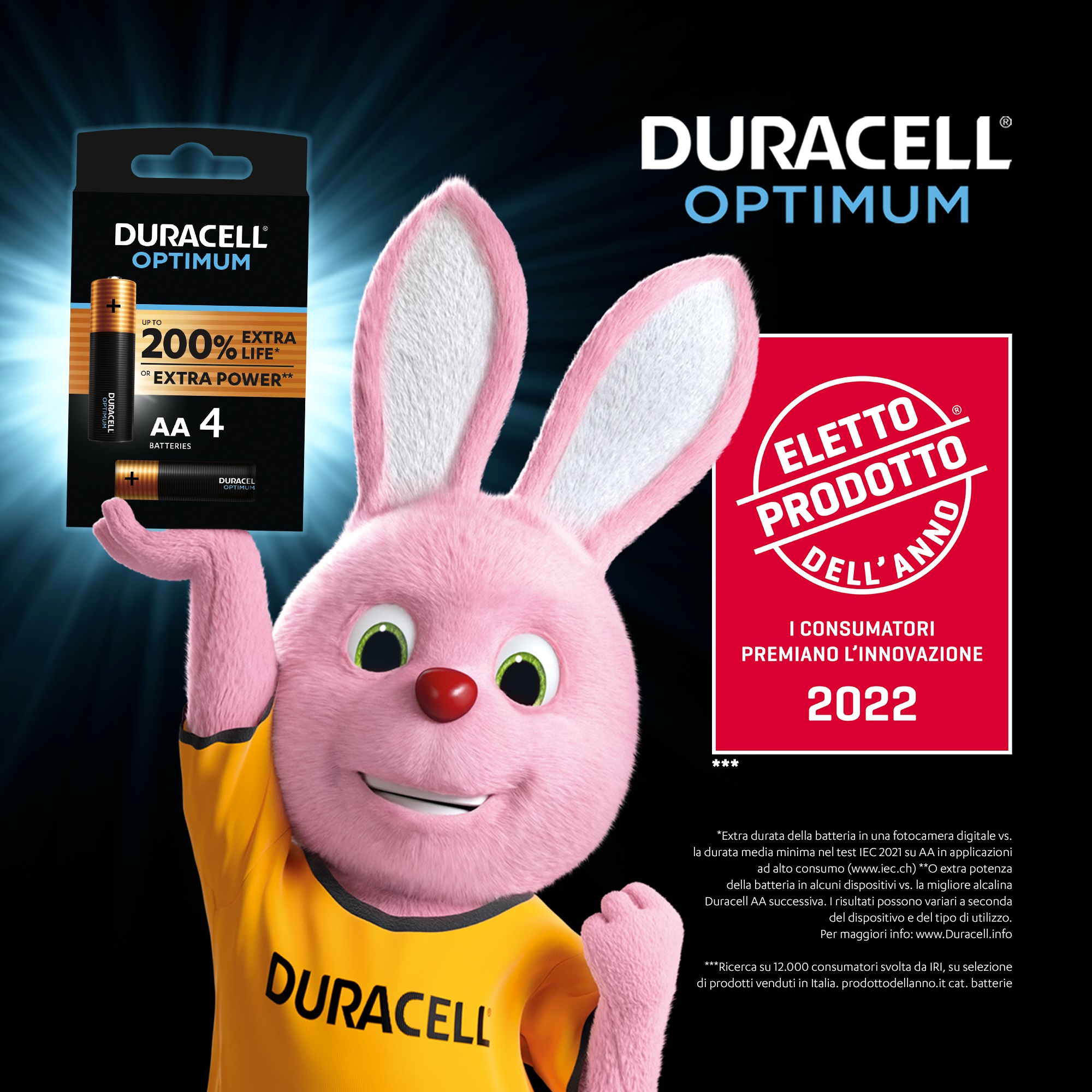 Duracell Optimum eletto Prodotto dell’Anno 2022