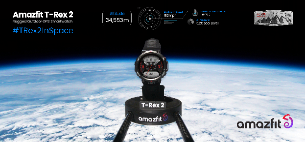 Amazfit ha lanciato lo smartwatch T-Rex 2 nello spazio