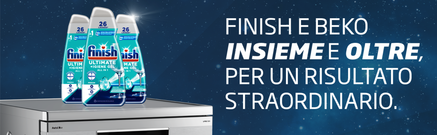 Al via la promozione “Finish e Beko insieme e oltre, per un risultato straordinario”
