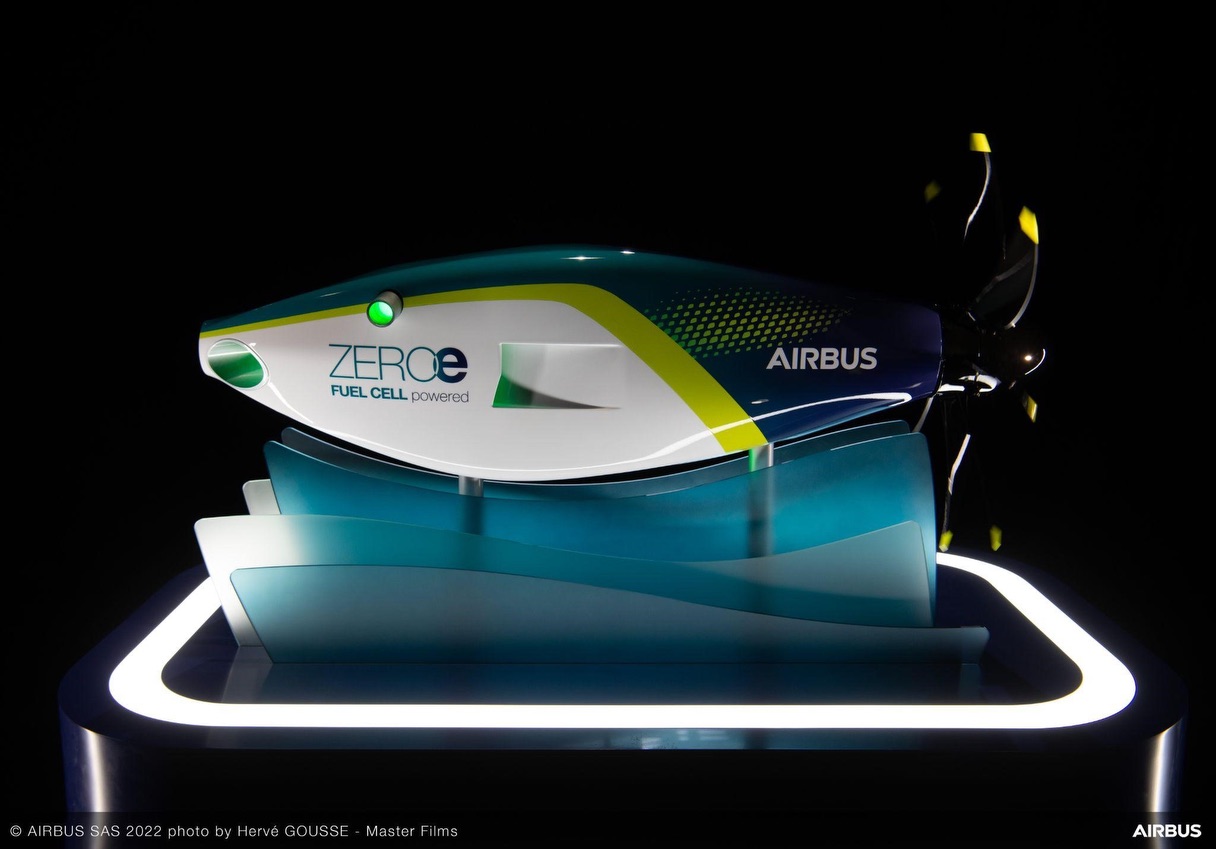 Airbus rivela un motore a idrogeno a emissioni zero