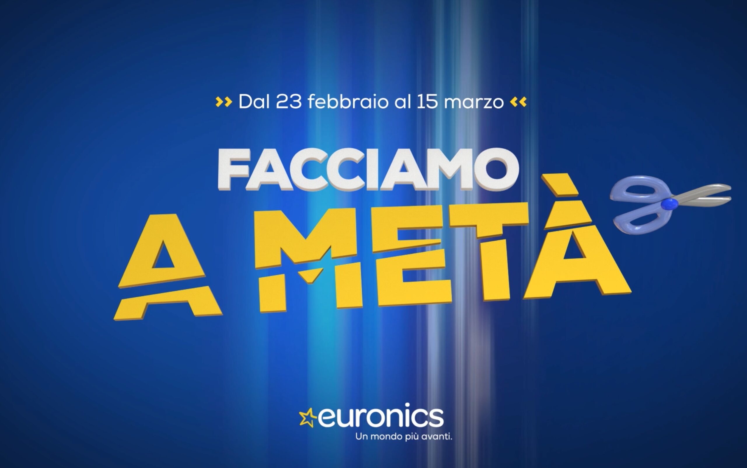 Euronics torna in campagna adv per la promozione “Facciamo a metà”