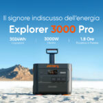 Jackery: disponibile il nuovo Explorer 3000 Pro