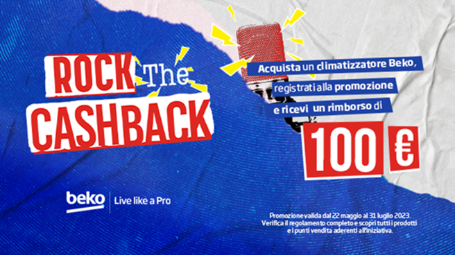Beko ritorna con la promo ROCK The CASHBACK sui climatizzatori