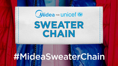 Midea per l’UNICEF: al via l’iniziativa #MideaSweaterChain