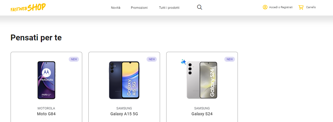 Fastweb lancia Fastweb Shop