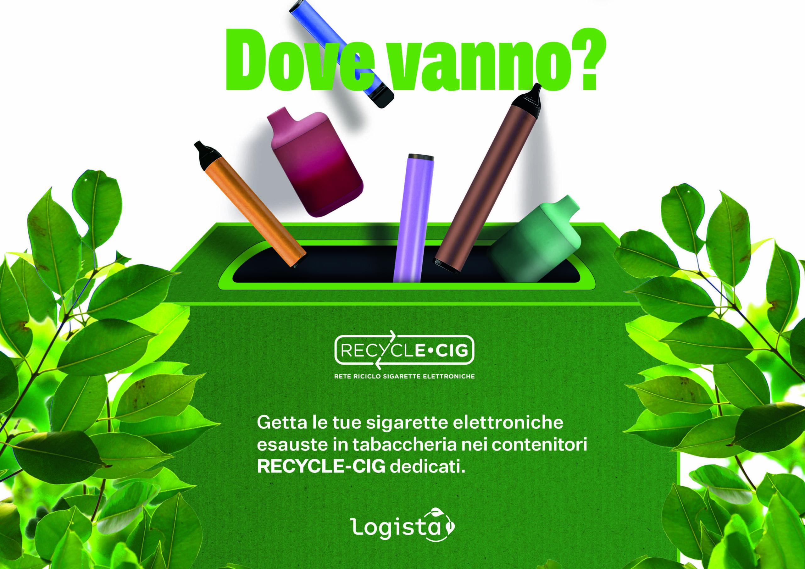 Logista lancia la campagna di sensibilizzazione per il corretto smaltimento delle sigarette elettroniche esauste “Dove vanno?”