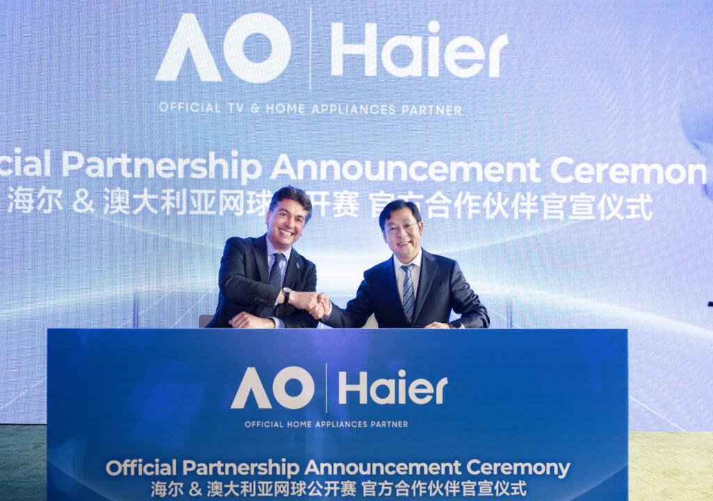 Haier nominato partner ufficiale dell’Australian Open per il 2025-2027
