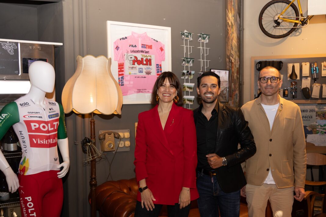 da sx Francesca Polti, Alberto Contador e Ivan Basso