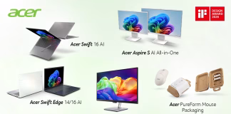 I notebook sottili e leggeri della serie Swift di Acer vincono numerosi premi iF Design Awards 2026
