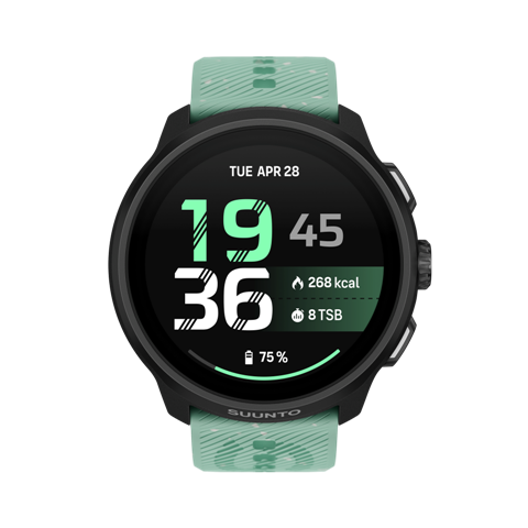 Suunto_Run 2_Aloe Green_ATH 6_Front view-Main watchface_Aloe Green
